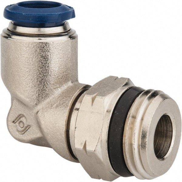 Aignep USA 87110-06-08 Push-to-Connect Tube x Universal Thread Fitting Swivel Elbow, Universal, 3/8" OD