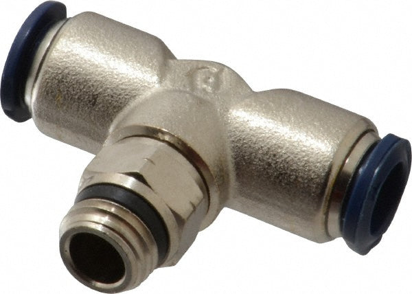 Aignep USA 87210-06-04 Push-to-Connect Tube x Universal Thread Fitting Swivel Branch Tee, Universal, 3/8" OD