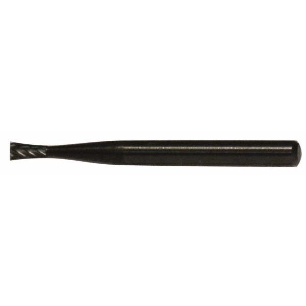 Kyocera SGS Precision Tools 16075 Abrasive Burr SN-51, 1/4" Cut Dia, Inverted Cone, Single Cut