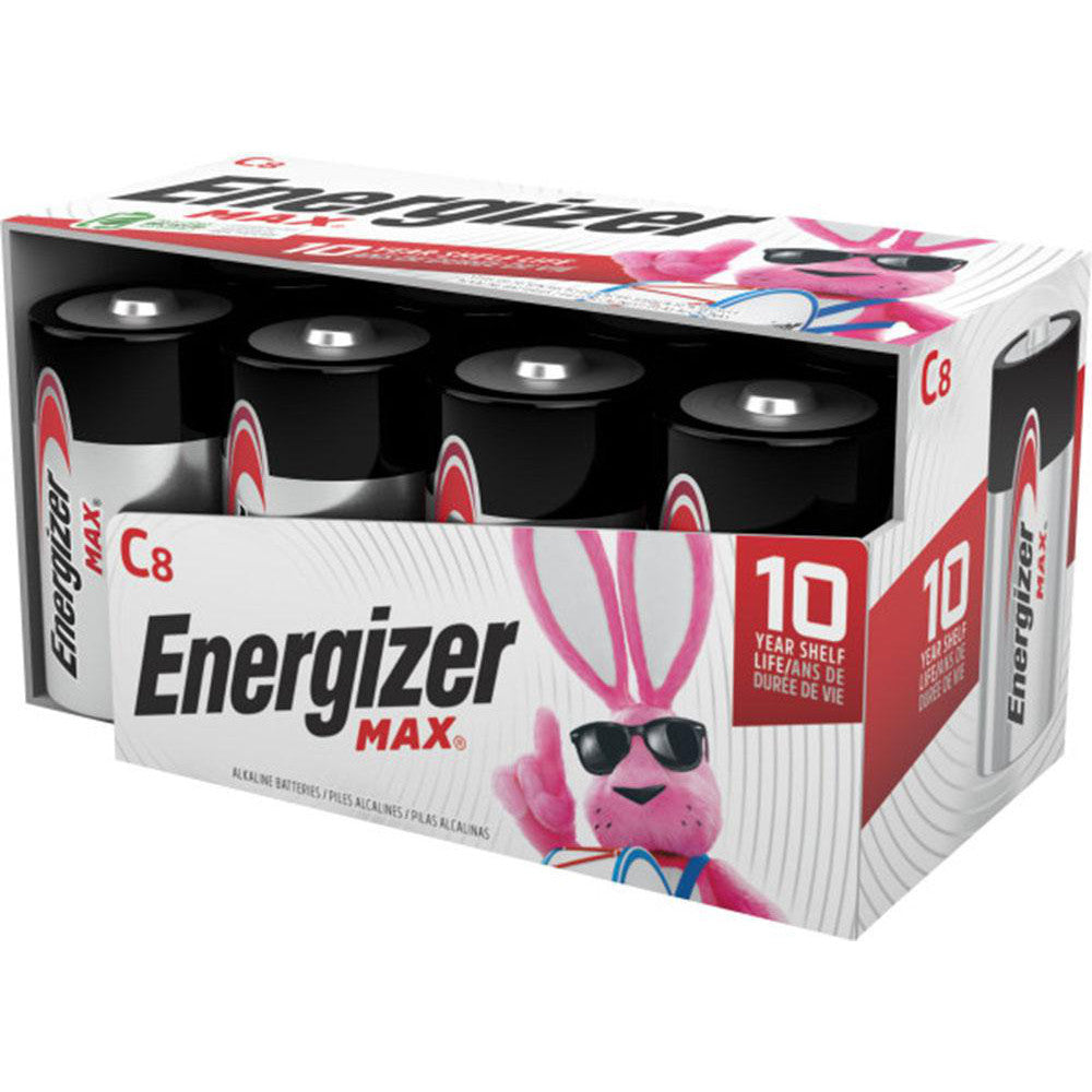 Energizer E93FP-8 8 Qty 1 Pack Size C, Alkaline, 8 Pack, Standard Battery