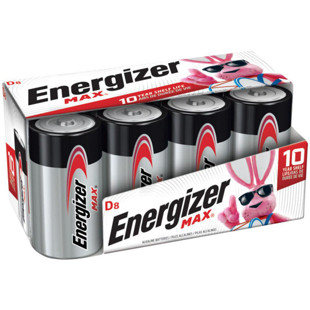 Energizer E95FP-8 8 Qty 1 Pack Size D, Alkaline, 8 Pack, Standard Battery