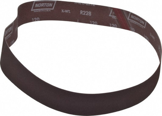 Norton 78072765092 Abrasive Belt  120 Grit, Aluminum Oxide