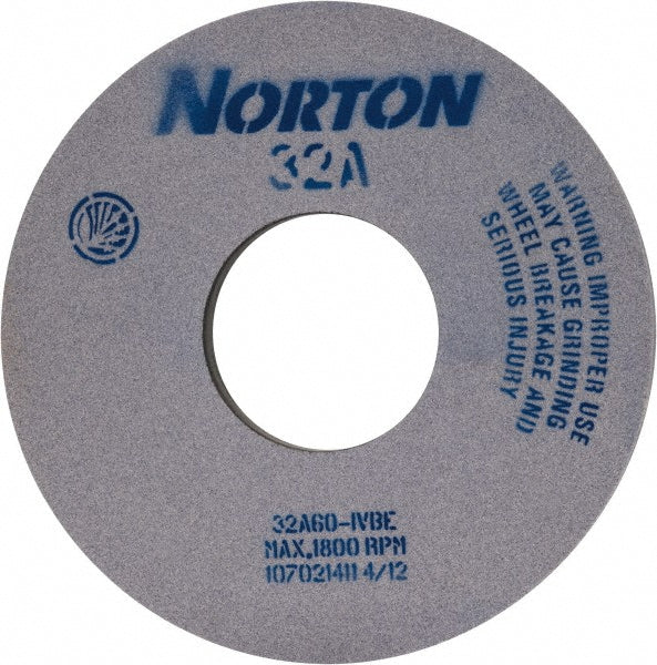 Norton 66253363928 Surface Grinding Wheel 14" Dia, 1" Thick, 5" Hole, 60 Grit, I Hardness