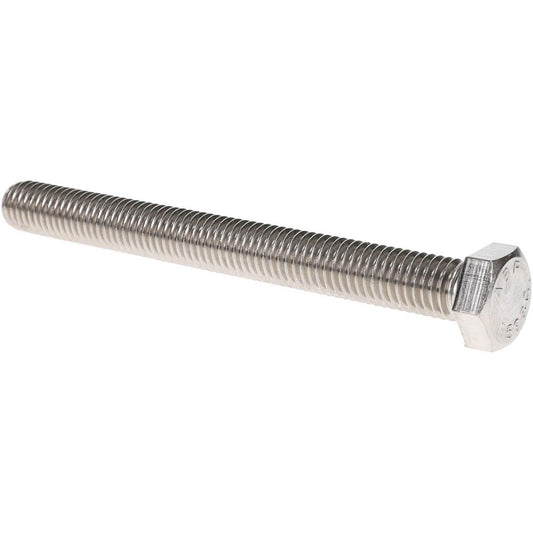 Value Collection 3252 Hex Head Cap Screw 1/2-13, 5" Length Under Head, Grade 18-8 Stainless Steel, Bright/Uncoated Finish