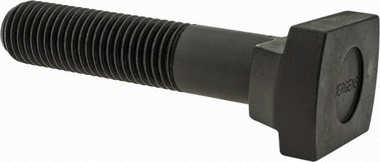 Jergens 44704 Steel T-Slot Bolt 1-8, 2-1/2" Thread Length, 1" Slot Width, Black Finish