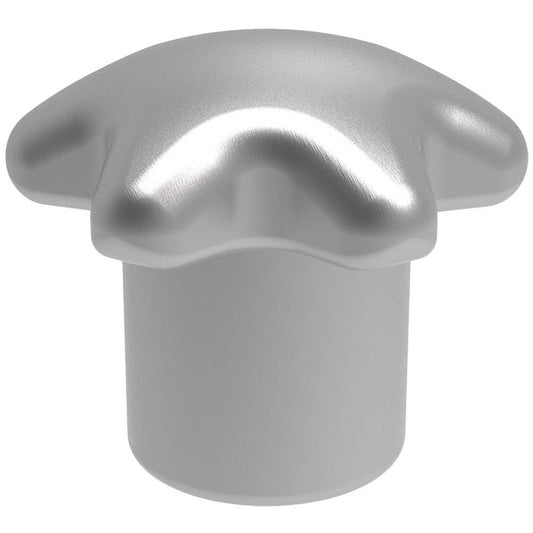 Jergens 20910 Lobed (Palm-Grip) Knob 3-1/2" Head Dia, 6 Points, Aluminum