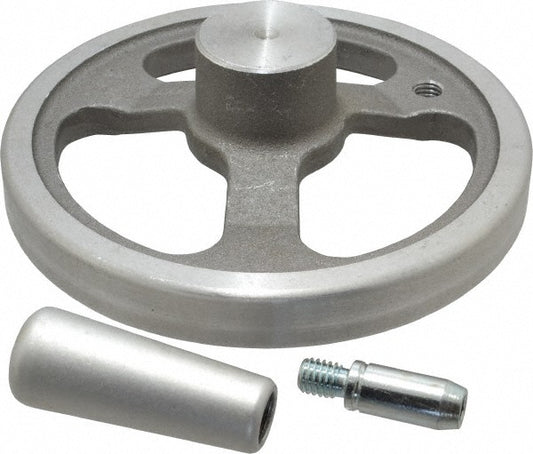 Jergens 22301 Spoked Offset Handwheel Aluminum, Plain Finish