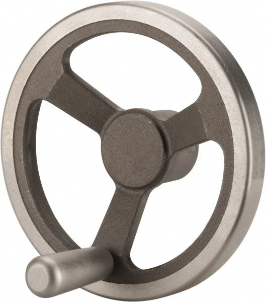 Jergens 22302 Spoked Offset Handwheel Aluminum, Plain Finish