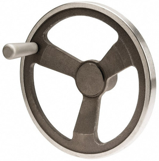 Jergens 22304 Spoked Offset Handwheel Aluminum, Plain Finish