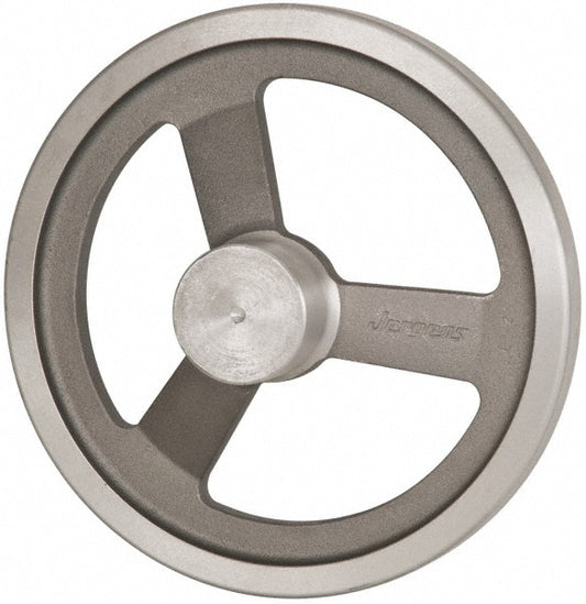 Jergens 22103 Spoked Offset Handwheel Aluminum, Plain Finish