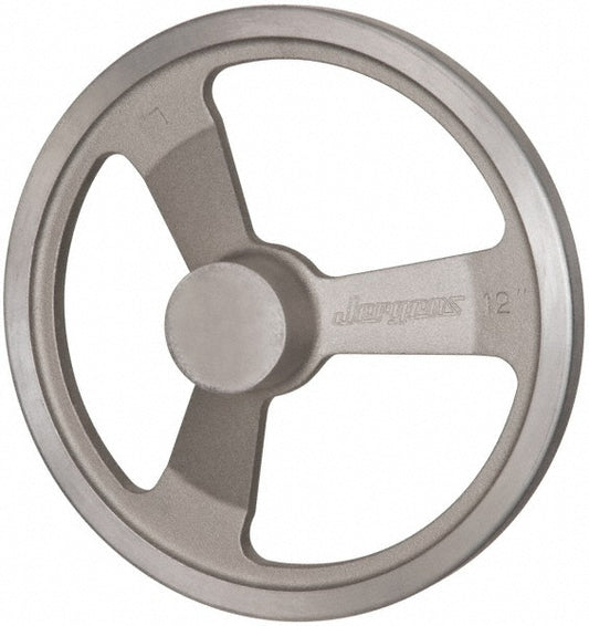 Jergens 22104 Spoked Offset Handwheel Aluminum, Plain Finish