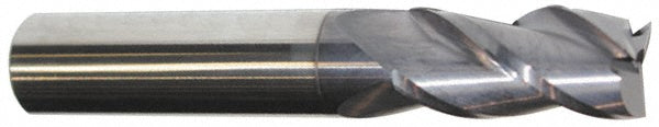 Accupro 82419342 Square End Mill 15/32'' Dia, 1'' LOC, 1/2'' Shank Dia, 3'' OAL, 3 Flutes, Solid Carbide