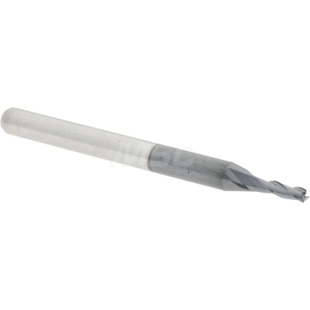 Accupro 82411414 Square End Mill 1/16'' Dia, 3/16'' LOC, 1/8'' Shank Dia, 1-1/2'' OAL, 3 Flutes, Solid Carbide