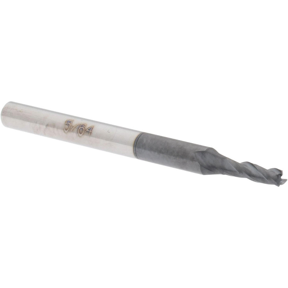Accupro 82411422 Square End Mill 5/64'' Dia, 1/4'' LOC, 1/8'' Shank Dia, 1-1/2'' OAL, 3 Flutes, Solid Carbide