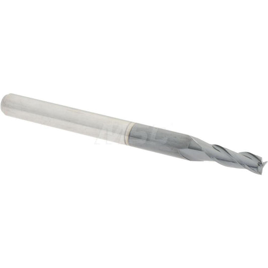 Accupro 82411430 Square End Mill 3/32'' Dia, 9/32'' LOC, 1/8'' Shank Dia, 1-1/2'' OAL, 3 Flutes, Solid Carbide