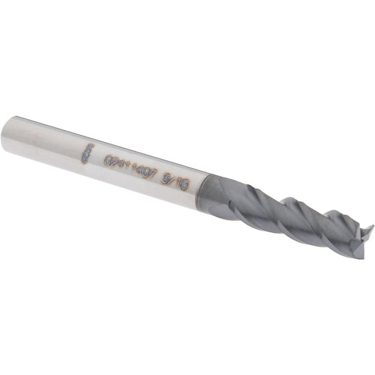 Accupro 82411497 Square End Mill 3/16'' Dia, 5/8'' LOC, 3/16'' Shank Dia, 2'' OAL, 3 Flutes, Solid Carbide