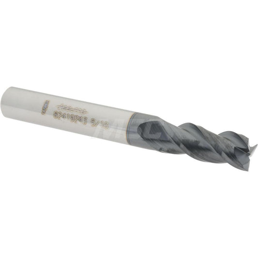 Accupro 82419243 Square End Mill 5/16'' Dia, 3/4'' LOC, 5/16'' Shank Dia, 2-1/2'' OAL, 3 Flutes, Solid Carbide