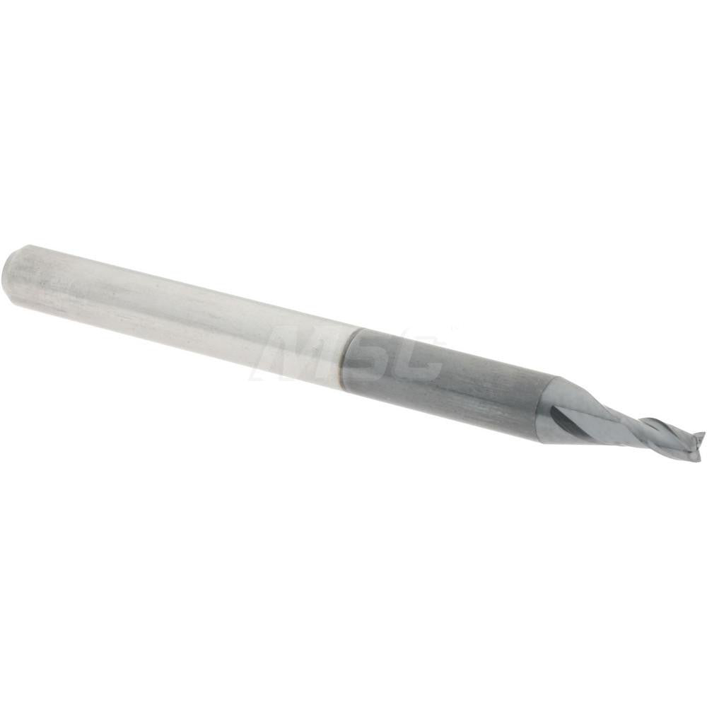 Accupro 82419425 Square End Mill 1/16'' Dia, 1/8'' LOC, 1/8'' Shank Dia, 1-1/2'' OAL, 3 Flutes, Solid Carbide