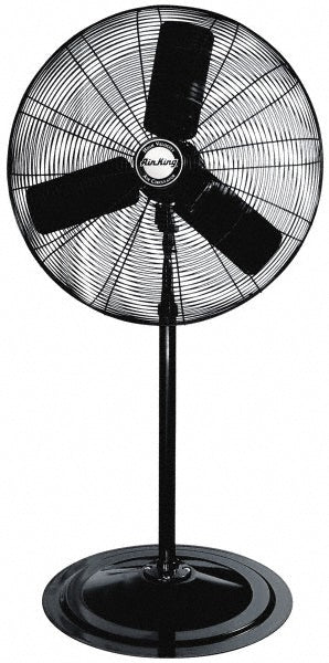 Air King 9130 30" Blade, 1/4 hp 7,400 Max CFM, Non-Oscillating Pedestal Fan