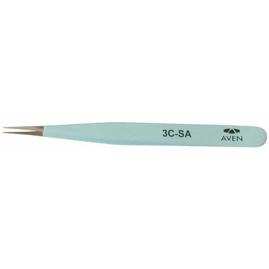 Aven 18056EZF Color-Coded Precision Tweezer 3C-SA, Stainless Steel, 4-1/4" OAL