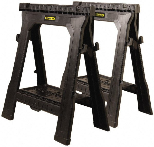 Stanley 060864R Folding Sawhorse - Twin Pack Black