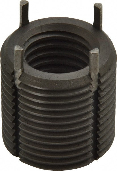 Jergens 215-065909 Thread Locking Insert 3/4-10 Internal Thread, 1-1/8-12 External Thread, UNC, 1-1/8" OAL, Heavy-Duty Keylocking