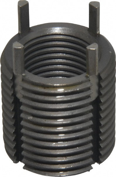 Jergens 215-066108 Thread Locking Insert 5/8-18 Internal Thread, 7/8-14 External Thread, UNF, 0.87" OAL, Heavy-Duty Keylocking