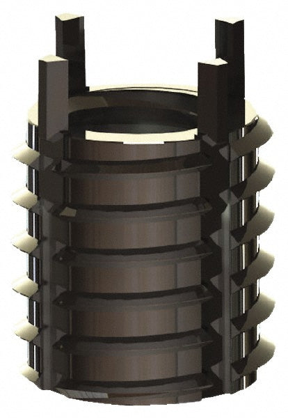 Jergens 215-066324 Thread Locking Insert 3/8-16 Internal Thread, 1/2-13 External Thread, UNC, 1/2" OAL, Thin Wall Keylocking