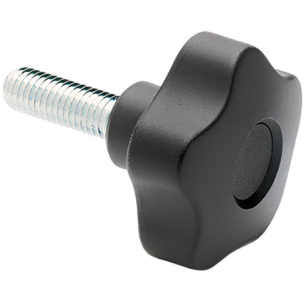 Elesa 969901-C9 Lobed Knob 1.57" Head Dia, 5 Points, Thermoplastic Elastomer, Black