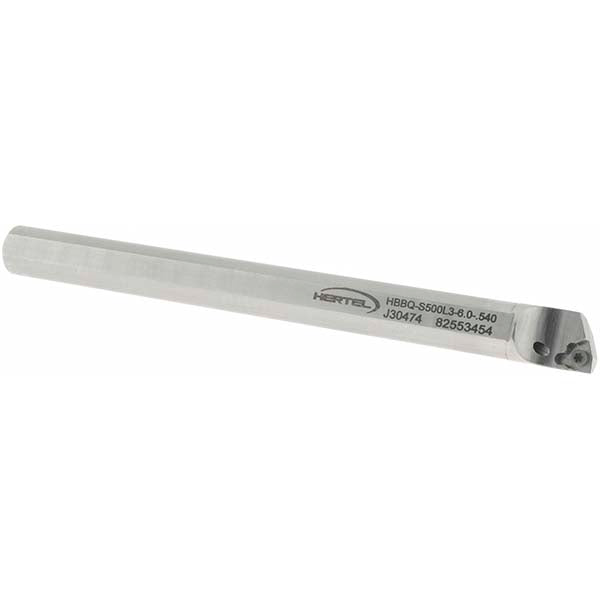 Hertel H08614877 Indexable Boring Bar HBBQ-S500L3-6.0-.540, 0.5400" Min Bore, Left Hand, Steel