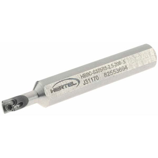 Hertel H59868166 Indexable Boring Bar HBBC-S375R5-2.5-208-.5, 0.2080" Min Bore, Right Hand, Steel