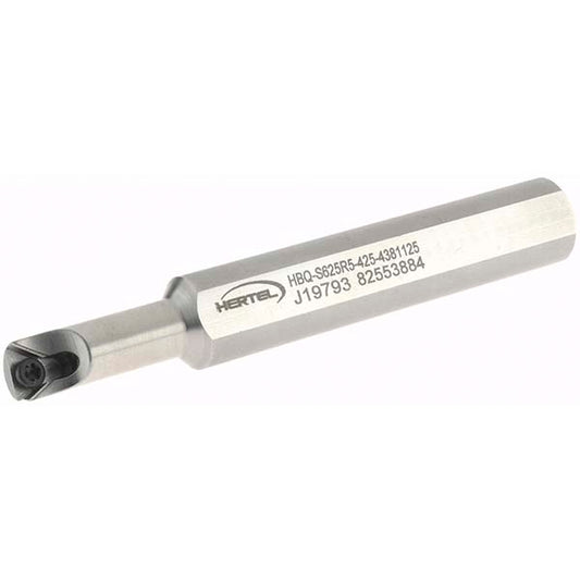 Hertel H59869966 Indexable Boring Bar HBQS625R5-425-4381125, 0.4380" Min Bore, Right Hand, Steel