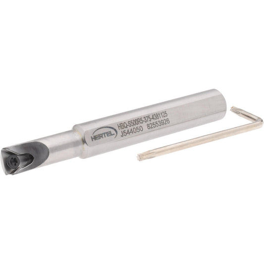 Hertel H59869925 Indexable Boring Bar HBQ-S500R5-375-4381125, 0.4380" Min Bore, Right Hand, Steel