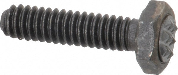 Fairlane CTH-0250 Serrated Tooth, 1/4-20, 1" Shank Length, 7/8" Thread Length, Black Oxide Finish, Hex Head, Adjustable Positioning Gripper