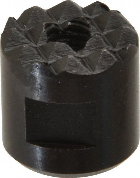 Fairlane HS-53 10-32 Thread, 1/2" Diam, 1/2" High, Threaded, Fine Tooth Grade Diamond Serration Tooth Pattern, High Speed Steel, Round Positioning Gripper