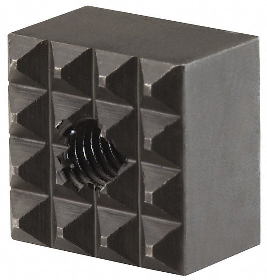 Fairlane HS-95 1/2" Square, 10-32 Thread, 3/8" High, Fine Tooth Grade, Diamond Serration, High Speed Steel, Square Positioning Gripper