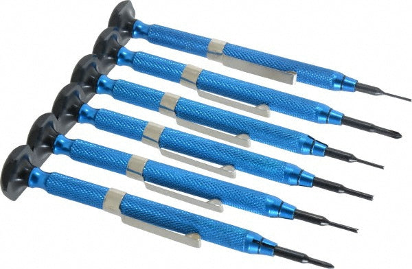 Moody Tools 58-0670 Screwdriver Set 6 Pc, Phillips, Screw Extractor & Slotted