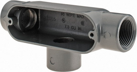 Thomas & Betts AT-2 T Body, 3/4" Trade, IMC, Rigid Aluminum Conduit Body