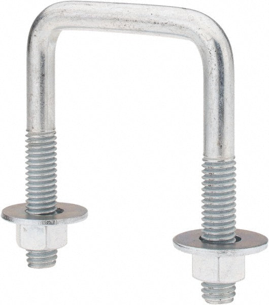 Gibraltar GIB51005 Square U-Bolt Without Mount Plate, 3/8-16 UNC, 1-1/2" Thread Length, Steel