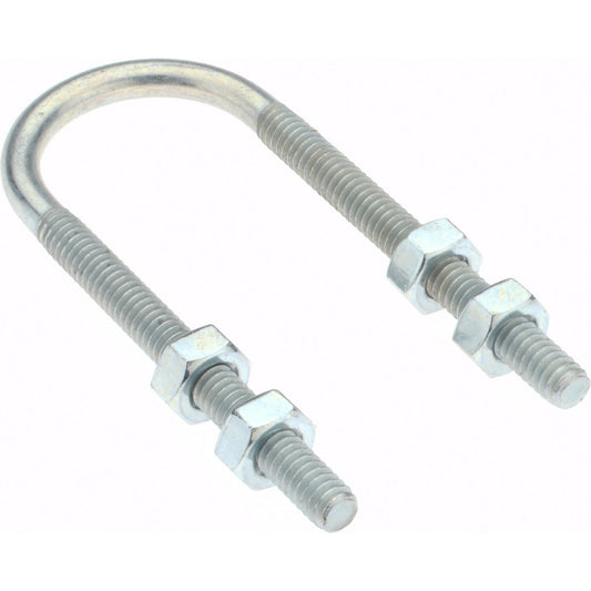 Gibraltar GIB51465 Round U-Bolt Without Mount Plate, 1/4-20 UNC, 2-1/2" Thread Length, for 3/4" Pipe, Steel