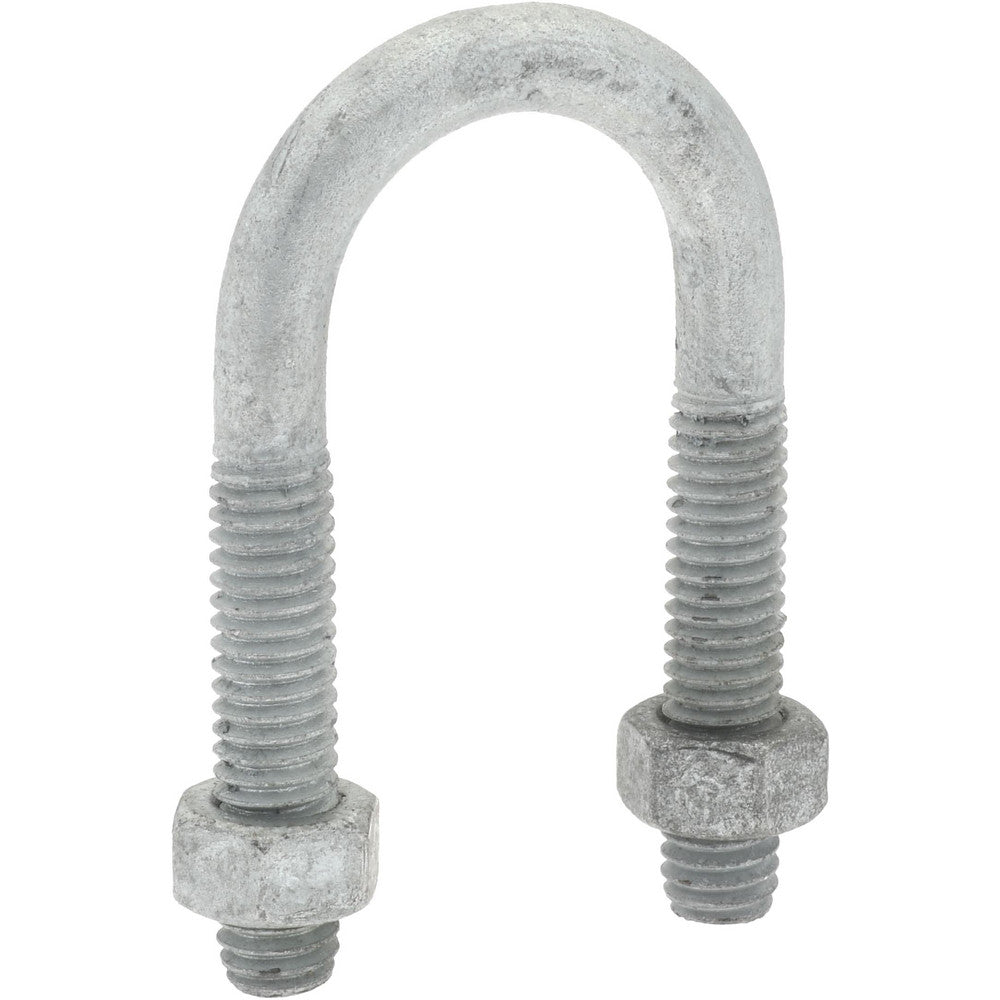 Gibraltar GIB53038 Round U-Bolt Without Mount Plate, 5/16-18 UNC, 1-3/8" Thread Length, for 1/2" Pipe, Steel