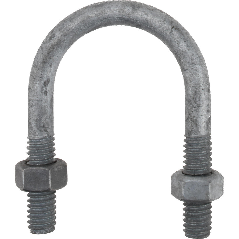 Gibraltar GIB53044 Round U-Bolt Without Mount Plate, 5/16-18 UNC, 1" Thread Length, for 1" Pipe, Steel