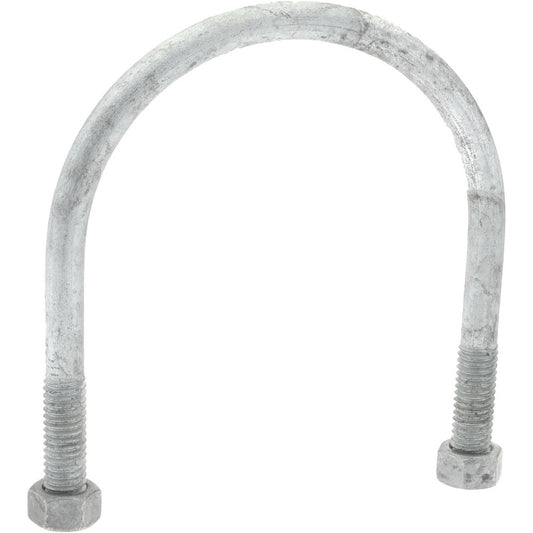 Gibraltar GIB53098 Round U-Bolt Without Mount Plate, 3/8-16 UNC, 1-1/4" Thread Length, for 3" Pipe, Steel