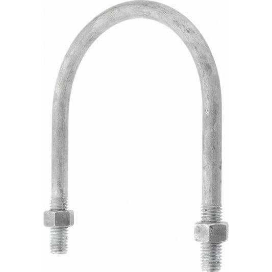 Gibraltar GIB53113 Round U-Bolt Without Mount Plate, 1/2-13 UNC, 1-1/2" Thread Length, for 4" Pipe, Steel