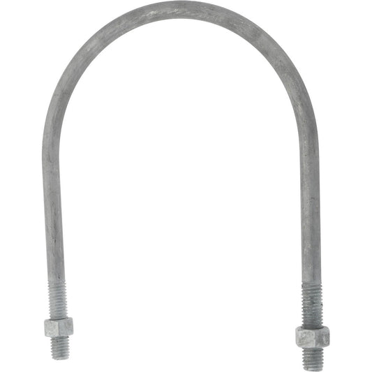 Gibraltar GIB53119 Round U-Bolt Without Mount Plate, 1/2-13 UNC, 2" Thread Length, for 6" Pipe, Steel