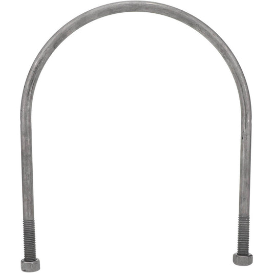 Gibraltar GIB53122 Round U-Bolt Without Mount Plate, 1/2-13 UNC, 2" Thread Length, for 8" Pipe, Steel