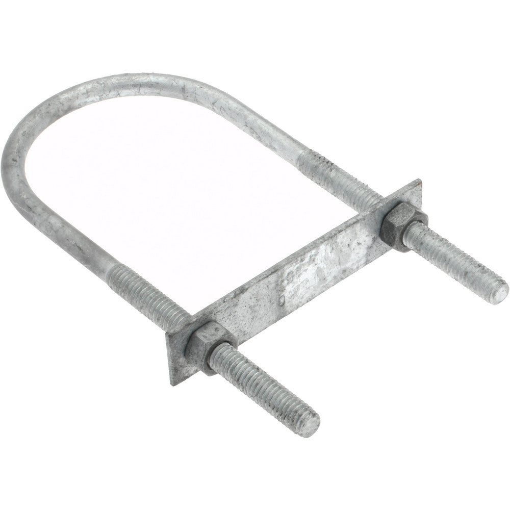 Gibraltar GIB53668 Round U-Bolt With Mount Plate, 5/16-18 UNC, 3" Thread Length, for 2" Pipe, Steel