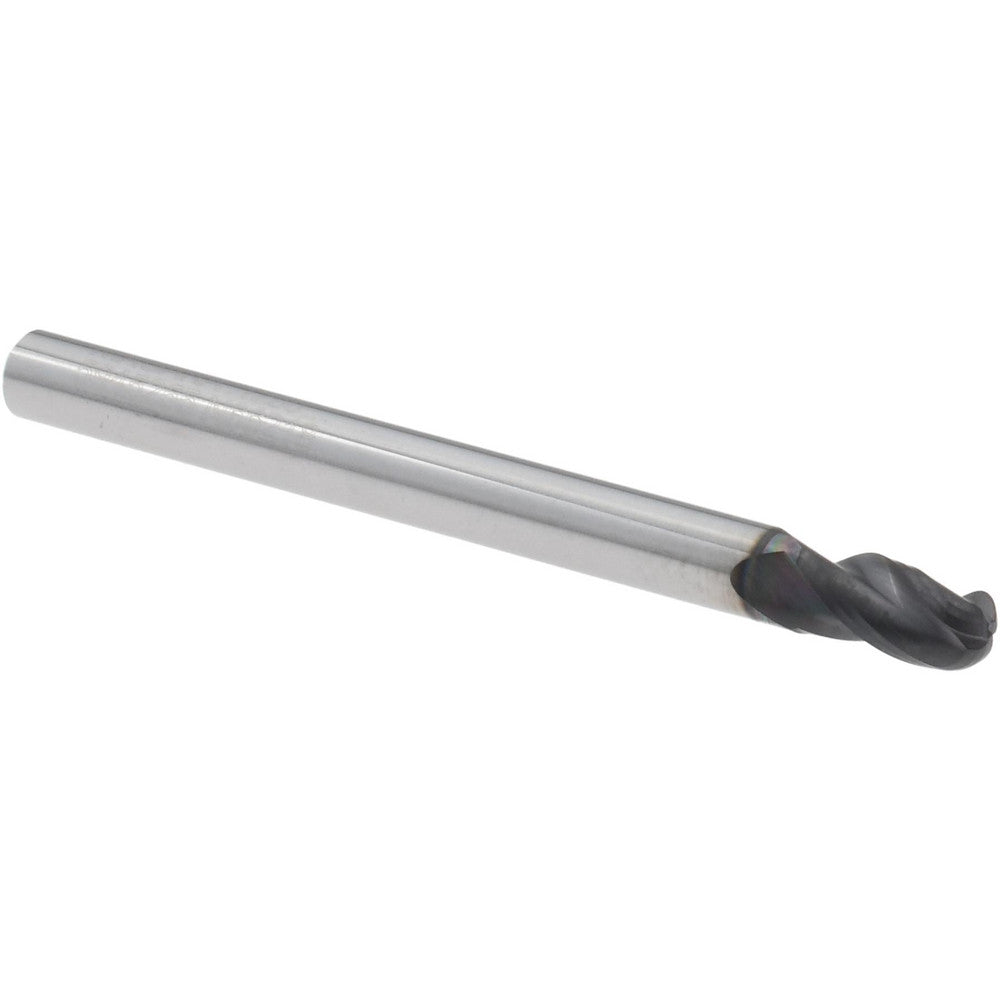 Seco 17003780 Ball End Mill 1/8" Dia, 1/4" LOC, 3 Flute, Solid Carbide