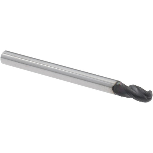Seco 17003780 Ball End Mill 1/8" Dia, 1/4" LOC, 3 Flute, Solid Carbide