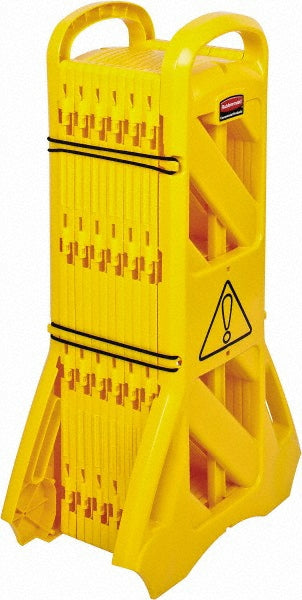 Rubbermaid FG9S1100YEL Mobile Plastic Safety Barrier, 13 Feet, Yellow
